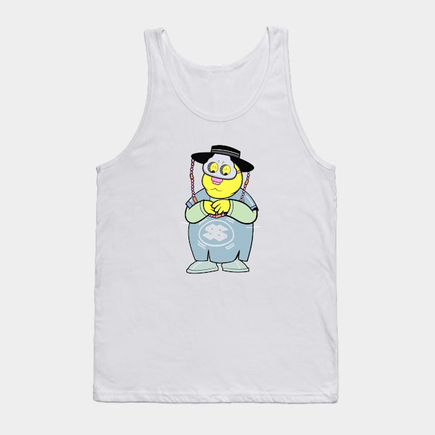 Cute korean traditional styled fat boy cartoon figure illustration Tank Top by slluks_shop